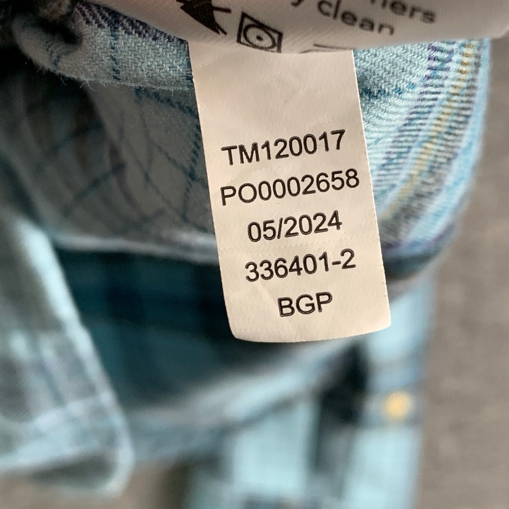 Tecovas Pearl Snap Shirt Men Small Blue Plaid Western Cowboy Gaucho Flannel - Picture 5 of 10
